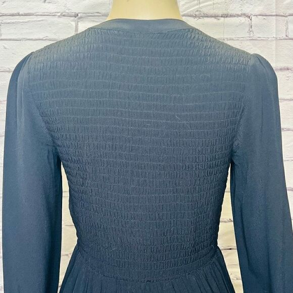 Maeve By Anthropologie Womens Black Knee Length Long Sleeve Masse Dress X-Small - Picture 4 of 7